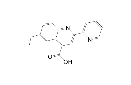 6-ethyl-2-(2-pyridinyl)-4-quinolinecarboxylic acid