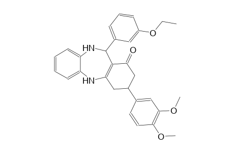 3-(3,4-dimethoxyphenyl)-11-(3-ethoxyphenyl)-2,3,4,5,10,11-hexahydro-1H-dibenzo[b,e][1,4]diazepin-1-one