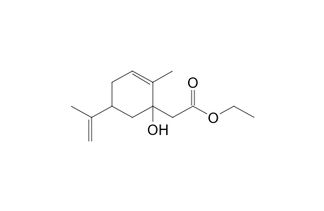Ethyl 2-[1'-hydroxy-5'-isopropenyl-2'-methyl-2'-cyclohexenyl]-acetate
