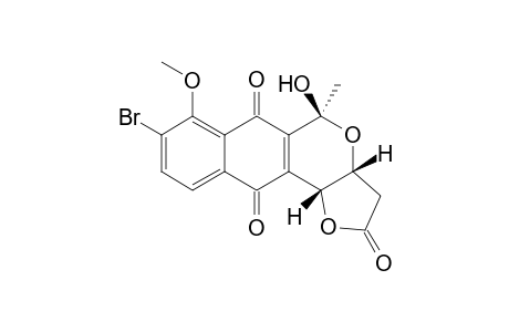 8-Bromo-5-hydroxy-7-methoxy-5-methyl-3,3a,5,11b-tetrahydro-2H-furo[3,2-b]naphtho[2,3-d]pyran-2,6,11-trione