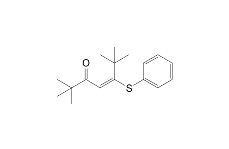 2,2,6,6-Tetramethyl-5-phenylthiohept-4-en-3-one