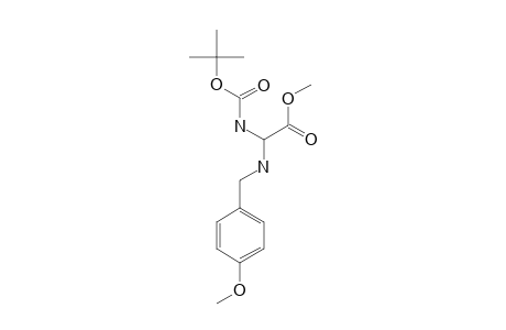 METHYL-2-(TERT.-BUTOXYCARBONYLAMINO)-2-(4-METHOXYBENZYLAMINO)-ACETATE;BOC-GLY-[2-(4-METHOXYBENZYLAMINO)]-OME