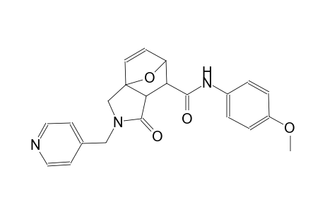 (3aS,6R)-N-(4-methoxyphenyl)-1-oxo-2-(pyridin-4-ylmethyl)-1,2,3,6,7,7a-hexahydro-3a,6-epoxyisoindole-7-carboxamide