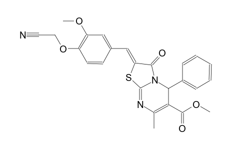 methyl (2Z)-2-[4-(cyanomethoxy)-3-methoxybenzylidene]-7-methyl-3-oxo-5-phenyl-2,3-dihydro-5H-[1,3]thiazolo[3,2-a]pyrimidine-6-carboxylate