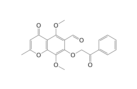 6-formyl-5,8-dimethoxy-7-(benzoylmethoxy)-2-methylchromone