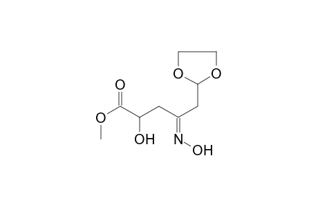 Pentanoic acid, 5-[1,3]dioxolan-2-yl-2-hydroxy-4-hydroxyimino-, methyl ester