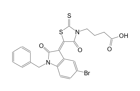 4-[(5Z)-5-(1-benzyl-5-bromo-2-oxo-1,2-dihydro-3H-indol-3-ylidene)-4-oxo-2-thioxo-1,3-thiazolidin-3-yl]butanoic acid
