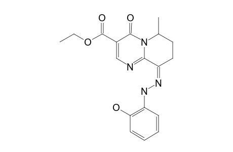 Z-ETHYL-9-(2-HYDROXYPHENYL)-HYDRAZONO-6-METHYL-4-OXO-6,7,8,9-TETRAHYDRO-4H-PYRIDO-[1,2-A]-PYRIMIDINE-3-CARBOXYLATE