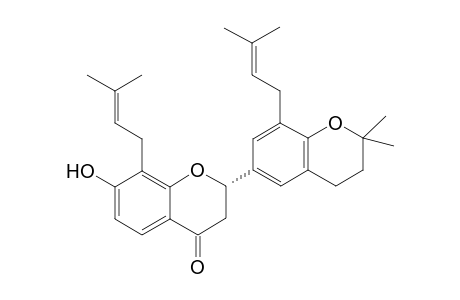 (2S)-3',4'-Dihydro-7-hydroxy-2',2'-dimethyl-8,8'-bis(3-methylbut-2-enyl)-[2,6'-bi-2H-1-benzopyran]-4(3H)-one