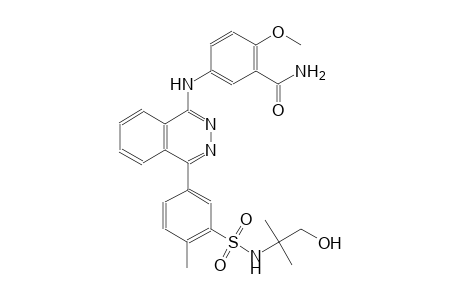 5-{[4-(3-{[(2-hydroxy-1,1-dimethylethyl)amino]sulfonyl}-4-methylphenyl)-1-phthalazinyl]amino}-2-methoxybenzamide