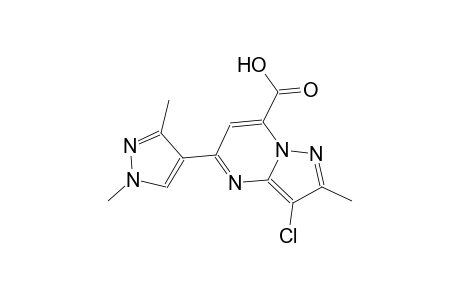 pyrazolo[1,5-a]pyrimidine-7-carboxylic acid, 3-chloro-5-(1,3-dimethyl-1H-pyrazol-4-yl)-2-methyl-