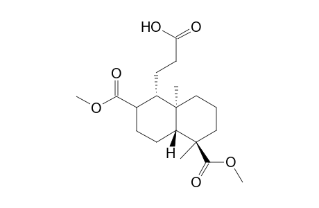 3-{[ 1S-( 1.alpha.,4a.beta.,5.beta.,6.alpha.,8a.alpha.)]-Decahydro-5,8a-dimethyl-2,5-bis(methoxycarbonyl}-1-naphthalene propionic acid