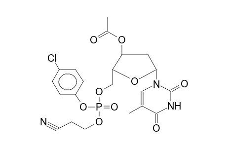 3'-O-ACETYLDEOXYTHYMIDINE, 5'-PARA-CHLOROPHENYL(CYANOETHYL)PHOSPHATE(DIASTEREOMER MIXTURE)