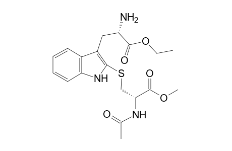 Ethyl 2-s-(N-acetyl-(L)-cysteinyl methyl ester)tryptophanoate