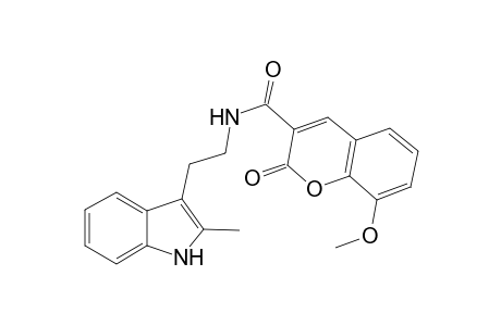 2-keto-8-methoxy-N-[2-(2-methyl-1H-indol-3-yl)ethyl]chromene-3-carboxamide