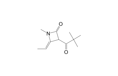 N-methyl-4-ethylidene-3-pivaloyl-2-azetidinone