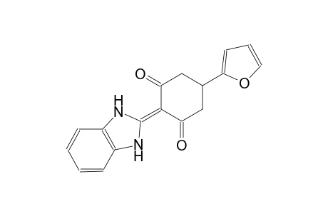 1,3-cyclohexanedione, 2-(1,3-dihydro-2H-benzimidazol-2-ylidene)-5-(2-furanyl)-