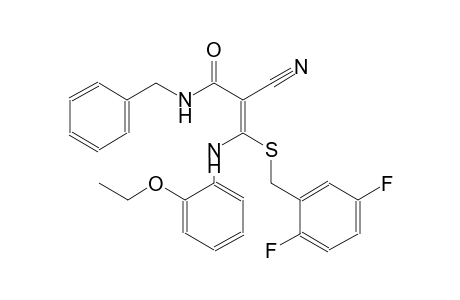 2-propenamide, 2-cyano-3-[[(2,5-difluorophenyl)methyl]thio]-3-[(2-ethoxyphenyl)amino]-N-(phenylmethyl)-, (2E)-