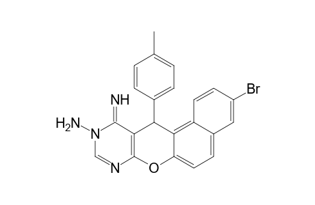 10-Amino-12-(p-methylphenyl)-3-bromo-11-imino-10,11-dihydro-12H-naphtho[1',2':5,6]pyrano[2,3-d]pyrimidine
