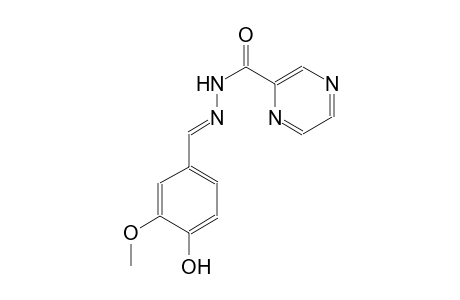 2-pyrazinecarboxylic acid, 2-[(E)-(4-hydroxy-3-methoxyphenyl)methylidene]hydrazide