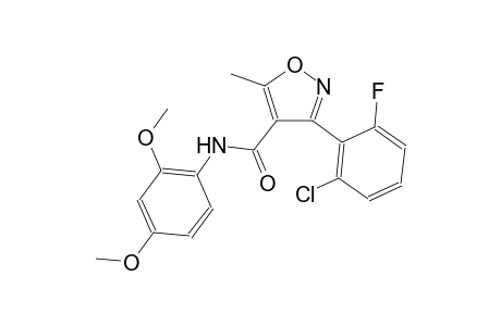 3-(2-chloro-6-fluorophenyl)-N-(2,4-dimethoxyphenyl)-5-methyl-4-isoxazolecarboxamide
