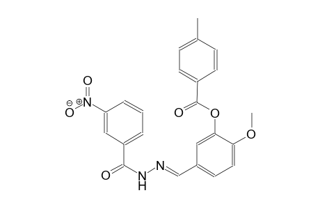 2-methoxy-5-{(E)-[(3-nitrobenzoyl)hydrazono]methyl}phenyl 4-methylbenzoate