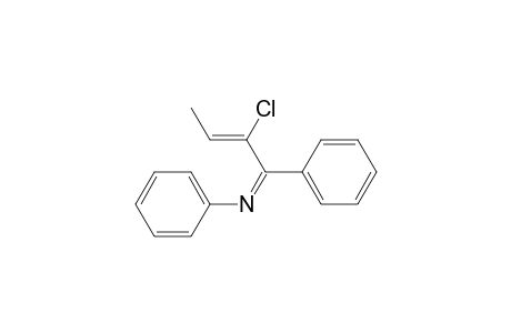 Benzenamine, N-(2-chloro-1-phenyl-2-butenylidene)-, (Z,Z)-