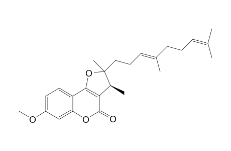 2-[4',8'-Dimethylnona-3',7'-dienyl]-2,3-dihydro-7-methoxy-2,3-dimethyl-4H-furo[3,3-c]benzopyran-4-one