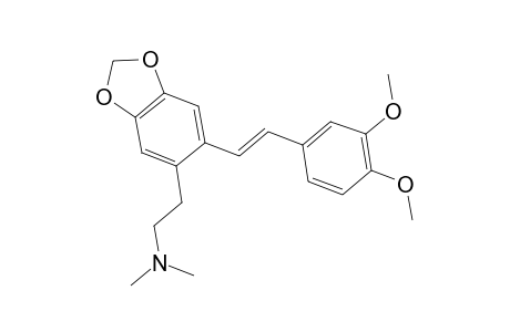 1,3-Benzodioxole-5-ethanamine, 6-[2-(3,4-dimethoxyphenyl)ethenyl]-N,N-dimethyl-, (E)-