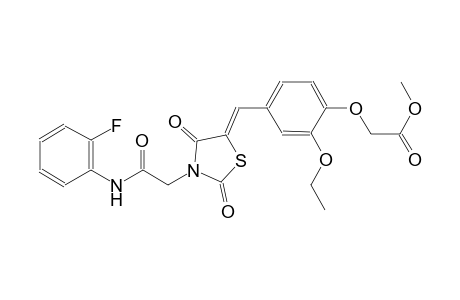 methyl [2-ethoxy-4-((Z)-{3-[2-(2-fluoroanilino)-2-oxoethyl]-2,4-dioxo-1,3-thiazolidin-5-ylidene}methyl)phenoxy]acetate
