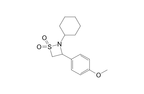 2-Cyclohexyl-3-(4-methoxyphenyl)-1,2-thiazetidine 1,1-dioxide