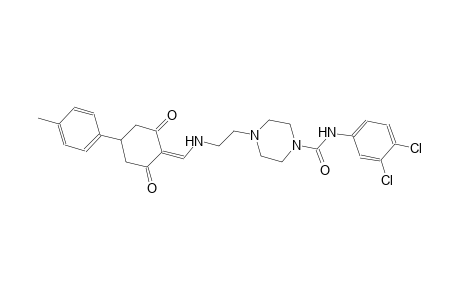 N-(3,4-dichlorophenyl)-4-[2-({[4-(4-methylphenyl)-2,6-dioxocyclohexylidene]methyl}amino)ethyl]-1-piperazinecarboxamide