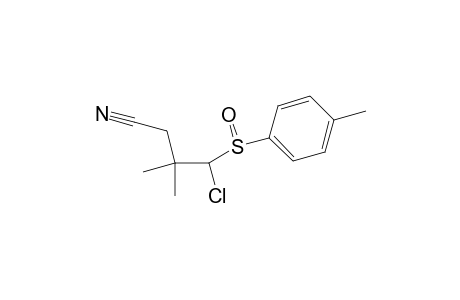 4-Chloro-3,3-dimethyl-4-(p-tolylsulfinyl)butanenitrile