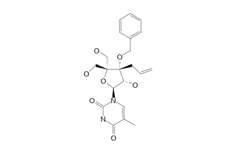 1-(3-C-ALLYL-3-O-BENZYL-4-C-HYDROXYMETHYL-BETA-D-ERYTHROPENTOFURANOSYL)-THYMINE