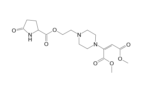 (+/-)-1-[(E)-1,2-(Dimethoxycarbonyl)ethen-1-yl]-4-[2-(5-oxopyrrolidine-2-carboyloxyl)eth-1-yl]piperazine