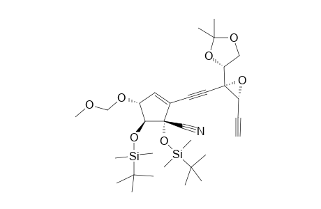 (1R,4R,5S)-1,5-Bis(t-butyldimethylsilyloxy)-2-[(3S,4R)-3,4-epoxy-3-[(1R)-1,2-isopropylidenedioxyethyl]-1,5-hexadiynyl}-4-methoxymethoxy-2-cyclopentene-1-carbonitrile
