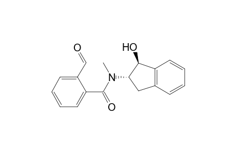 Benzamide, N-(2,3-dihydro-1-hydroxy-1H-inden-2-yl)-2-formyl-N-methyl-, (1S-trans)-