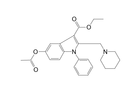 Ethyl 5-(acetyloxy)-1-phenyl-2-(1-piperidinylmethyl)-1H-indole-3-carboxylate