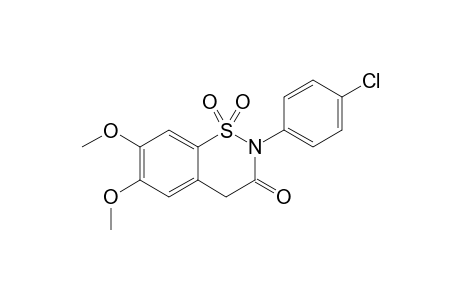 N-(PARA-CHLORPHENYL)-6,7-DIMETHOXY-1,2-BENZOTHIAZIN-3(4H)-ON-1,1-DIOXID