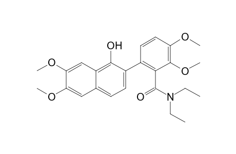 N,N-Diethyl-6-(1'-hydroxy-6',7'-dimethoxy-2'-naphthyl)-2,3-dimethoxybenzamide