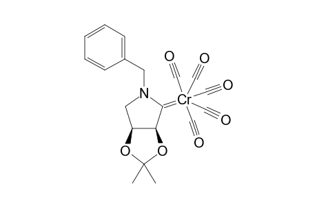 Pentacarbonyl1,4-(benzylimino)-1,4-dideoxy-2,3-O-isopropylidene-1,4-(methylimino)-D-erythro-furanosylidene]chromum