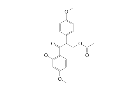 (+)-3-ACETOXY-1-(2-HYDROXY-4-METHOXYPHENYL)-2-(4-METHOXYPHENYL)-PROPANONE