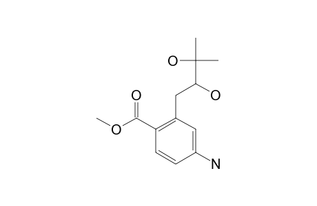 4-amino-2-(2,3-dihydroxy-3-methyl-butyl)benzoic acid methyl ester