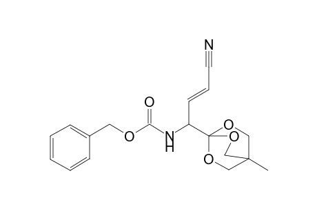 trans-1-[N-(Benzyloxycarbonyl)-(1S)-1-amino-3-cyano-(E)-2-propene]-4-methyl-2,6,7-trioxabicyclo[2.2.2]octane [Cbz-L-trans-Gly(-CH=CH-CN)-OBO ester]