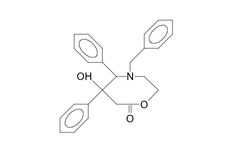 1-Benzyl-7-hydroxy-R-7,T-8-diphenyl-1-aza-4-oxa-cyclooctan-5-one
