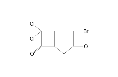 exo-2-Bromo-7,7-dichloro-endo-3-hydroxy-bicyclo(3.2.0)heptan-6-one