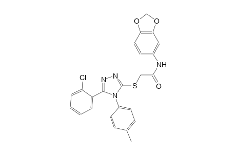 N-(1,3-benzodioxol-5-yl)-2-{[5-(2-chlorophenyl)-4-(4-methylphenyl)-4H-1,2,4-triazol-3-yl]sulfanyl}acetamide