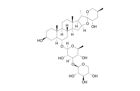 6.alpha.-O-.beta.-D-xylopyranosyl-(1->3)-.beta.-D-quinovopyranosyl-(25S)-5.alpha.-spirostan-3.beta.,23.alpha.-ol