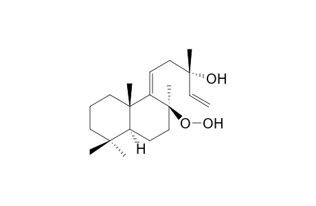 (8S*)-Hydroperoxy-(13S*)-hydroxy-9(11),14-labdadiene