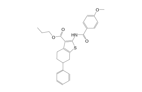 propyl 2-[(4-methoxybenzoyl)amino]-6-phenyl-4,5,6,7-tetrahydro-1-benzothiophene-3-carboxylate